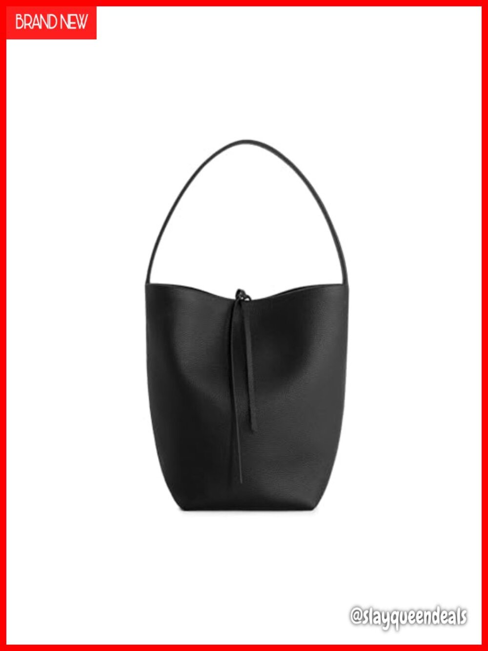 Genuine Leather Bucket Bag for Women Soft Pebbled Shoulder Bag